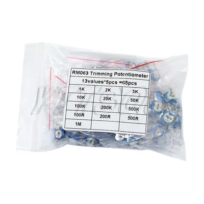 65PCS Trimmer Potentiometer RM063 Einstellbarer Widerstand 100R ~ 1M Potentiometer 1K 5K 10K 20K 50K Image