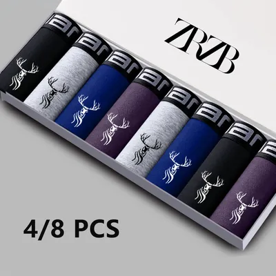 4/8 stücke set männer Unterwäsche Sexy Boxer Druck Männer Boxer Shorts männer höschen Neue Stil Image