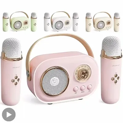 Karaoke Portable Wireless Bluetooth Speaker With Microphone Machine Radio FM Caixa De Som Mini Sound