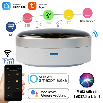 CUSAM Universal IR Smart Remote Control WiFi + Infrared Home Control Hub Tuya App Works with Google