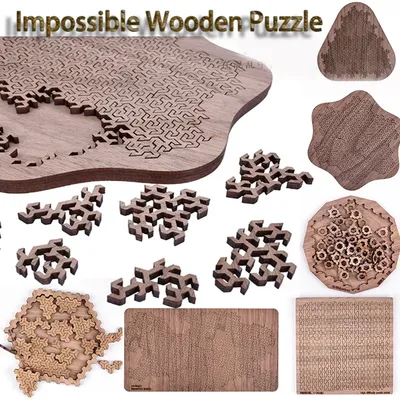 Impossible Adult Jigsaw Wooden Puzzles For Adults Games Brain Burning Wooden Puzzle Children 3D
