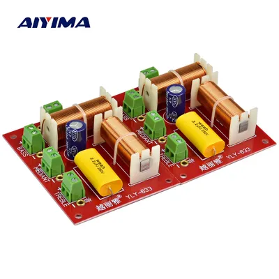 AIYIMA 2Pcs 200W Audio Speaker Frequency Divider 3 Way Crossover Treble Midrange Bass Independent