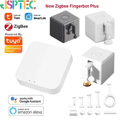 Tuya Zigbee Bluetooth Fingerbot Plus Robot Button Pusher Switch Bot Smart Home Work With Alexa