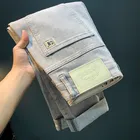 2024 NEW Summer Thin Jeans da uomo 2024 New Smoky grey Slim Fashion stile coreano stampato pantaloni