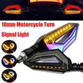 Indicatore di direzione a LED per moto Luci di marcia diurna universali Indicatore lampeggiante Lampada di frenata 10MM 12V Indicatore di direzione per moto
