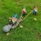 Statue de gnome de jardin drôle, décoration de jardin résistante aux intempéries et durable,