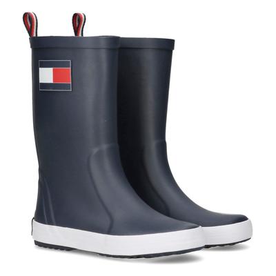 Gummistiefel TOMMY HILFIGER, Kinder, Gr. 33, blau, Gummi, modisch, Schuhe, Regenstiefel, Matschstiefel mit Logo Image