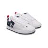Sneaker DC SHOES "Court Graffik", Gr. 11,5(45), weiß, navy, rot, 57.05% Leder, 28.2% Synthetikmaterial, 13.87% Polyester, 0.88% Textil, Schuhe