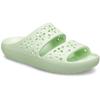 Badepantolette CROCS "Classic Floral Cut Out Sandal", Damen, Gr. 42, grün (lindgrün), Croslite, geblümt, casual, Schuhe, Sandale, Sommerschuh, Pool Slides mit genoppter Innensohle