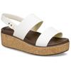 Keilsandalette CROCS "Brooklyn Cork Low Wedge", Damen, Gr. 39, beige (creme), Croslite, casual, Schuhe, Plateausandale, Sommerschuh mit Korkplateau