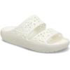 Badepantolette CROCS "Classic Floral Cut Out Sandal", Damen, Gr. 41, beige (creme), Croslite, geblümt, casual, Schuhe, Sandale, Sommerschuh, Pool Slides mit genoppter Innensohle