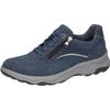 Sneaker WALDLÄUFER "H-MAX", Herren, Gr. 10 (44,5), blau (jeansblau), Nubukleder, unifarben mit Farbeinsatz, sportlich, Schuhe, Schnürschuh, Bequemschuh, Halbschuh in Komfortweite H (= sehr weit), Topseller