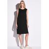 Shirtkleid STREET ONE, Damen, Gr. 34, EURO-Größen, schwarz, Stoff, 95% Viskose, 5% Elasthan, unifarben, casual, normal knieumspielend, Rundhals, ohne Ärmel abgesteppt, Kleider, aus Viskose