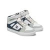 Sneaker DC SHOES "Pure High-Top EV", Kinder, Gr. 13,5(31), blau (grau, blau, weiß), Obermaterial: Leder / Futter: Textil / Außensohle: Gummi, Schuhe