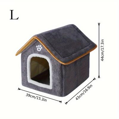 TEMU Cozy Pet House, Washable Enclosed Warm Dog Bed Cat Shelter Small , Bottom, Polyvinyl Chloride Material, Assembled