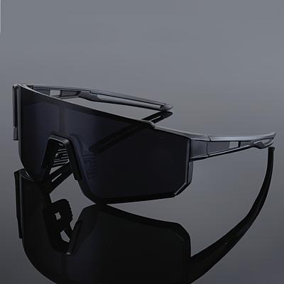 TEMU Bololoc Men's Large Frame Black Sports Sunglasses With Metal Hinges, Pc Polarized Lenses, Full Rim Casual Eyewear For Travel & Outdoor Activitie Image