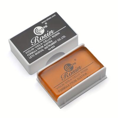 TEMU 1pc Square Rosin For Violin, Viola, And - Authentic Formula With Plastic Box - Black Violin Accessories