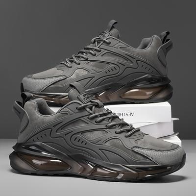 TEMU Men's Casual Athletic Sneakers - Breathable, Non-slip Rubber Sole, Lace-up , Chunky Sneakers, Movement Style, Leisure Style, 4