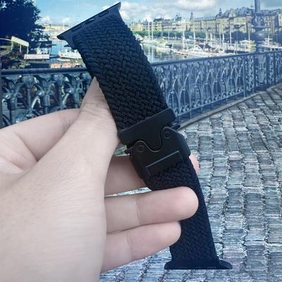 TEMU Chinvertbraided Loop For Watch Ultra/2 Bands 49mm 46mm 45mm 44mm 42mm Men/women,parachute Stretchy Elastic Nylon Sport Strap Wristband For Iwatch Bands Series 10 6 5 4 3 Se/2 Image