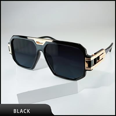 TEMU 1pc Men's Cyberpunk Fashion Glasses, Full Rim With Decorative Lenses, Wide Fit, Ideal For Ordinary Scenes Image