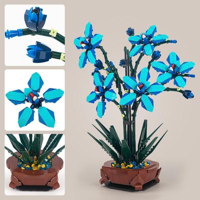 TEMU Potted Building Block Kit Elegant Decoration Perfect Gift Easy To Assemble Image