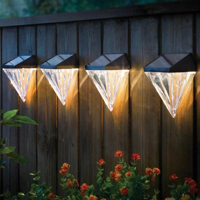 Solar-Zaunleuchten "Diamant" 4er-Set Gainsborough Image
