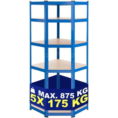 CLP - Eckregal Flint blau 100x80x180 cm