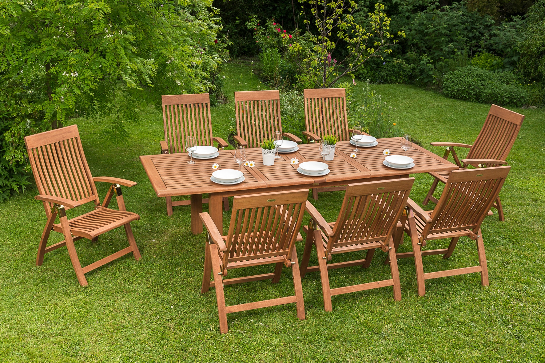 Garten-Essgruppe MERXX "Commodoro", beige (natur,), Sitzmöbel-Sets