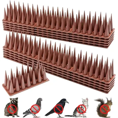 12 Packs Bird Squirrel Pigeon Cat Animal Deterrent Spikes for Outside Anti Bird Defender Spikes