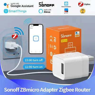 SONOFF ZBMicro Zigbee Micro USB Smart Adaptor 36W Fast Charging Wide Transmit Coverage Voice Control