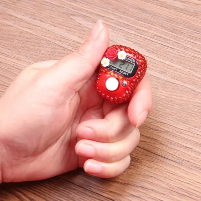 2025 New Electronic Finger Counter Ring Finger Click Portable Resettable Digital Display Counter Golf Count Braided Prayer