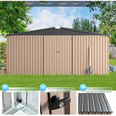 14' x 12' Shed Outdoor Metal Storage, Large Storage Sheds & Outdoor Storage Clearance 14' x 12',