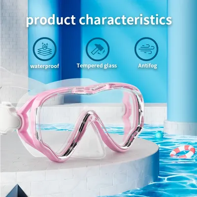 Professional Swimming Goggles Kid Snorkeling Diving Masks Scuba Free-diving Mask Large Frame