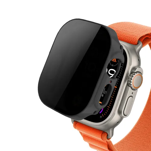 Verre trempé + boîtier de confidentialité pour Apple Watch ultra 2 49mm 44mm 40mm 45mm couvercle de protection d'écran anti-espion iWatch série SE 6 8 7 9