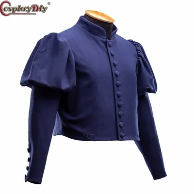 Damen Regency Spencer Jacke Burgundy Doublet Tudor Jacke Viktorianische mittelalterliche Gothic Image