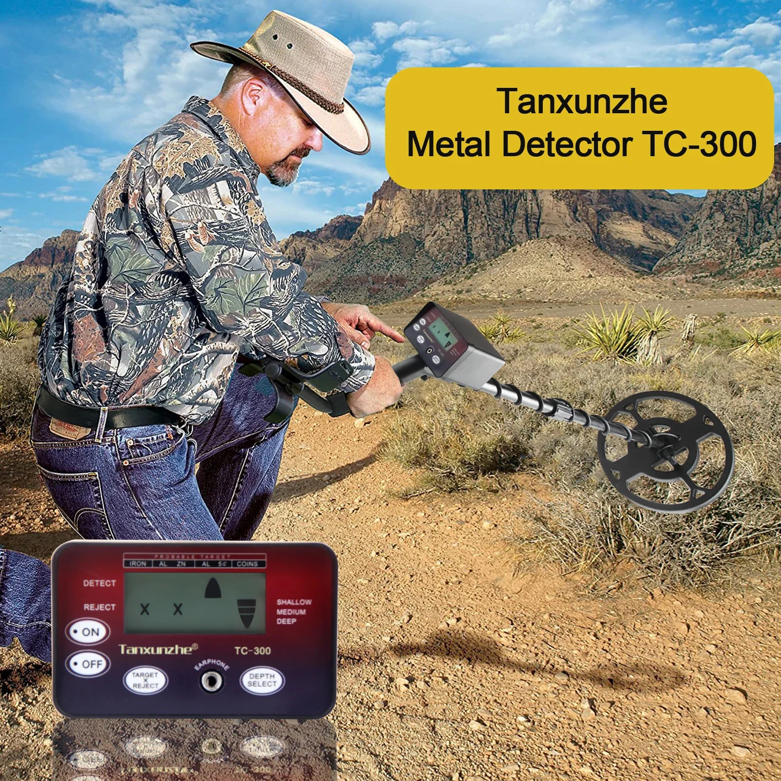 TC-300Hot Verkauf unterirdischer Metall detektor Gold detektoren Schatzsucher Detektor wasserdichte Schaltung Metales hohe Empfindlichkeit Image