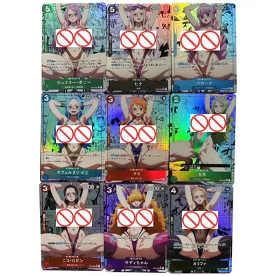 9 Teile/satz 63X88Mm Diy One Piece Opcg Hancock Nami Badeanzug Bikini Sammlung Karte Farbe Flash Image