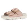 Pantolette GABOR, Damen, Gr. 43, rosa (rosé), Kalbsleder, unifarben, casual, Schuhe, Plateau, Bequemschuh, Sommerschuh mit praktischen Klettverschlüssen