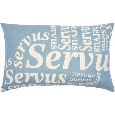 Dekokissen PAD "Servus", blau, B:60cm L:35cm, Baumwolle, Dekokissen_Sitzkissen_Kissenhüllen, Made in Europe, Kissenhülle ohne Füllung, 1 Stück Image