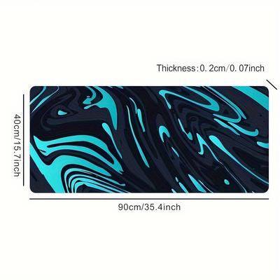TEMU Spacious, Large Abstract Twist Design Mouse Pad - Waterproof & Non-slip Rubber Base For Gaming, Office, And Study Use - Perfect Gift For Boyfriend/girlfriend, Mouse Pads For Desk Image