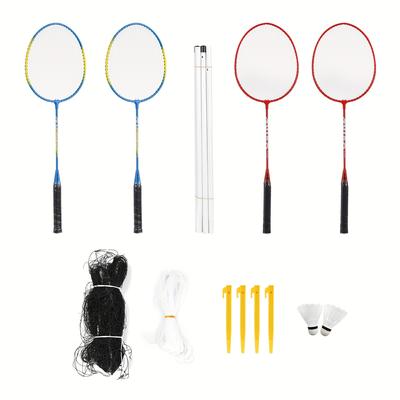 TEMU 1set, Sports Badminton Games Set, Badminton Rackets, Badminton Balls, Sports Net