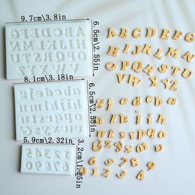 TEMU Alphabet & Number Silicone Molds For Cake Decorating - Bpa-free, Reusable Fondant And Chocolate Molds For Cupcakes, Weddings, Birthdays - Dishwasher Safe Kitchen Baking Tools Image