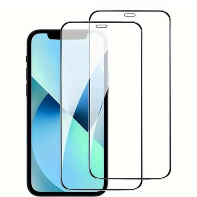 TEMU 2pcs Tempered Glass For Iphone 11 15 16 Pro Max 12 13 14 Pro Screen Protector For Iphone 7 8 Plus Xr Xs Max Se Glass Image