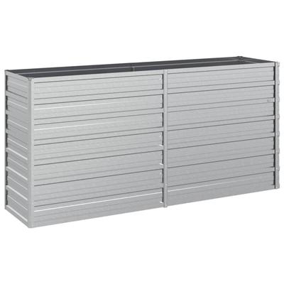 TEMU Garden Raised Bed 160x40x77 Cm Galvanized Planter Box Outdoor, Standing Growing Bed Raised Bed For Gardening, Vegetables, Flower, Backyard Image