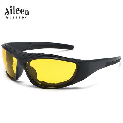 TEMU 1pc Aileen Uv400 Protection Sports Glasses, Unisex, & Lens, Windproof Dustproof, For Hiking, Cycling, Jogging Outdoor Eyewear Image