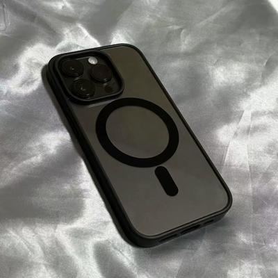 TEMU Luxury Transparent Magnetic Wireless Charging Protective Case Suitable For Iphone 16 15 14 11 Pro 12mini 13mini Protective Case, Shockproof Soft Bumper, Transparent Hard Acrylic Back Cover Image