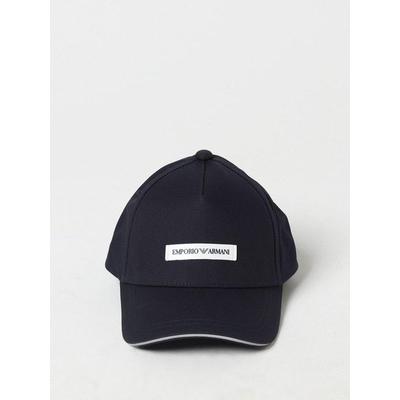 Logo-Patch Curved Peak Baseball Cap - Blue - Emporio Armani Hats