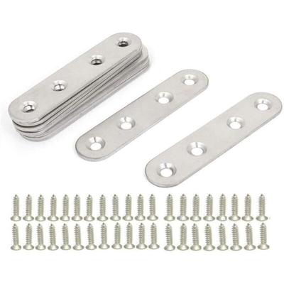 Ersandy - Edelstahl-Flachhalterungen, 10 Stück Metall-Montagebeine, flache gerade Image