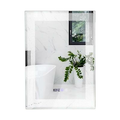 Costway - Wandspiegel mit LED-Beleuchtung, beschlagfreier HD-Kosmetikspiegel mit 3-farbig Image