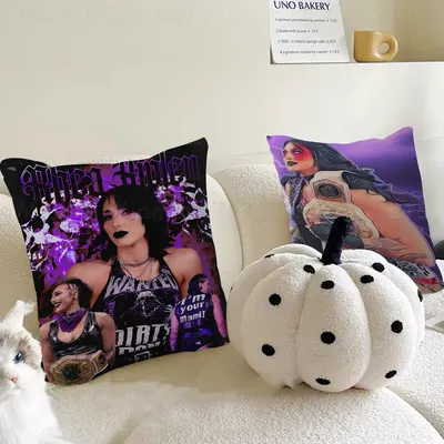 Rhea Ripley Weiblicher Wrestler, personalisiertes Kissen, Staubschutz, Schlafzimmer, Kinderparty, Image